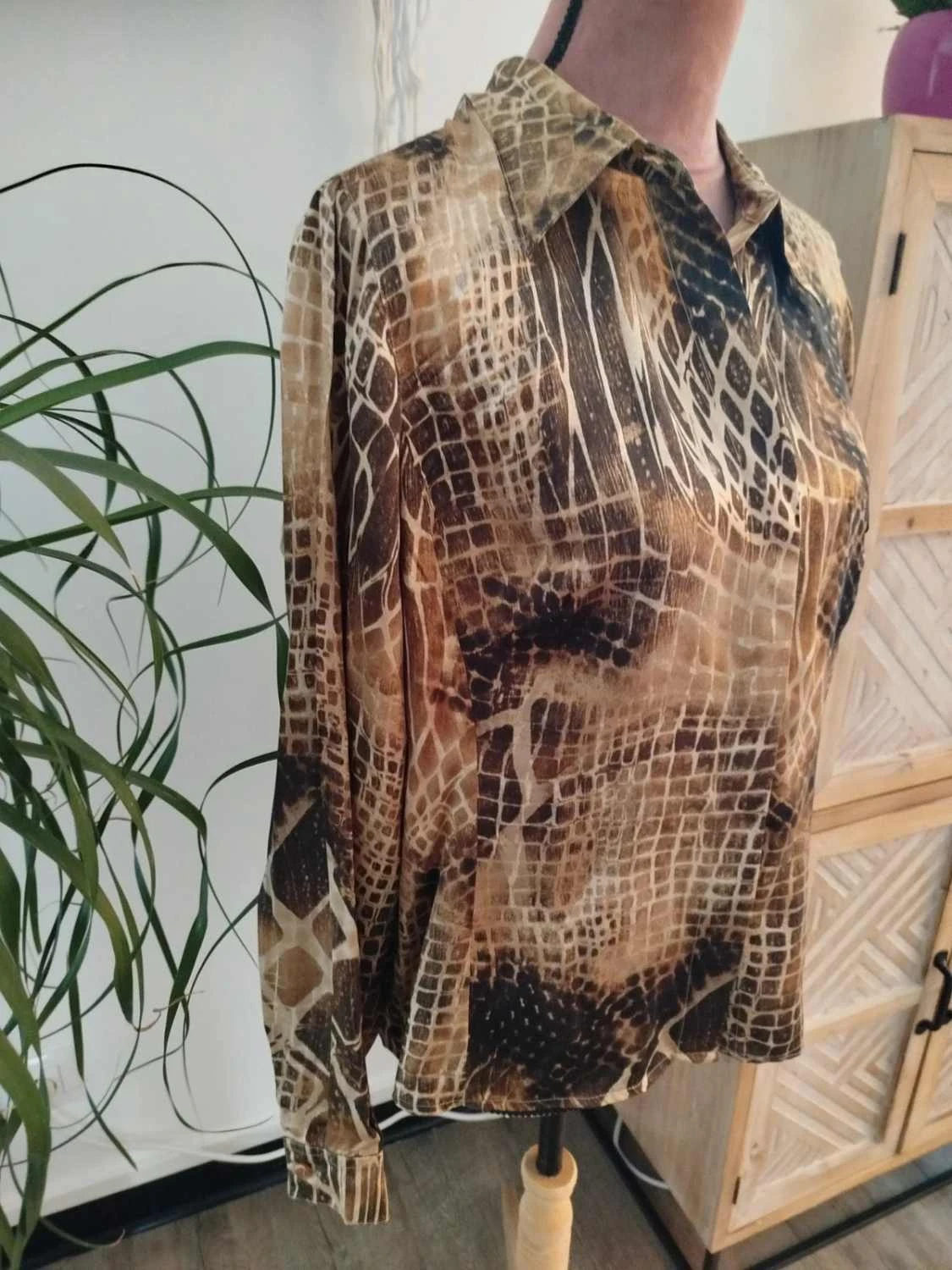 💗Marina Rinaldi Silk Shirt Women Size M / 38 – photo 7